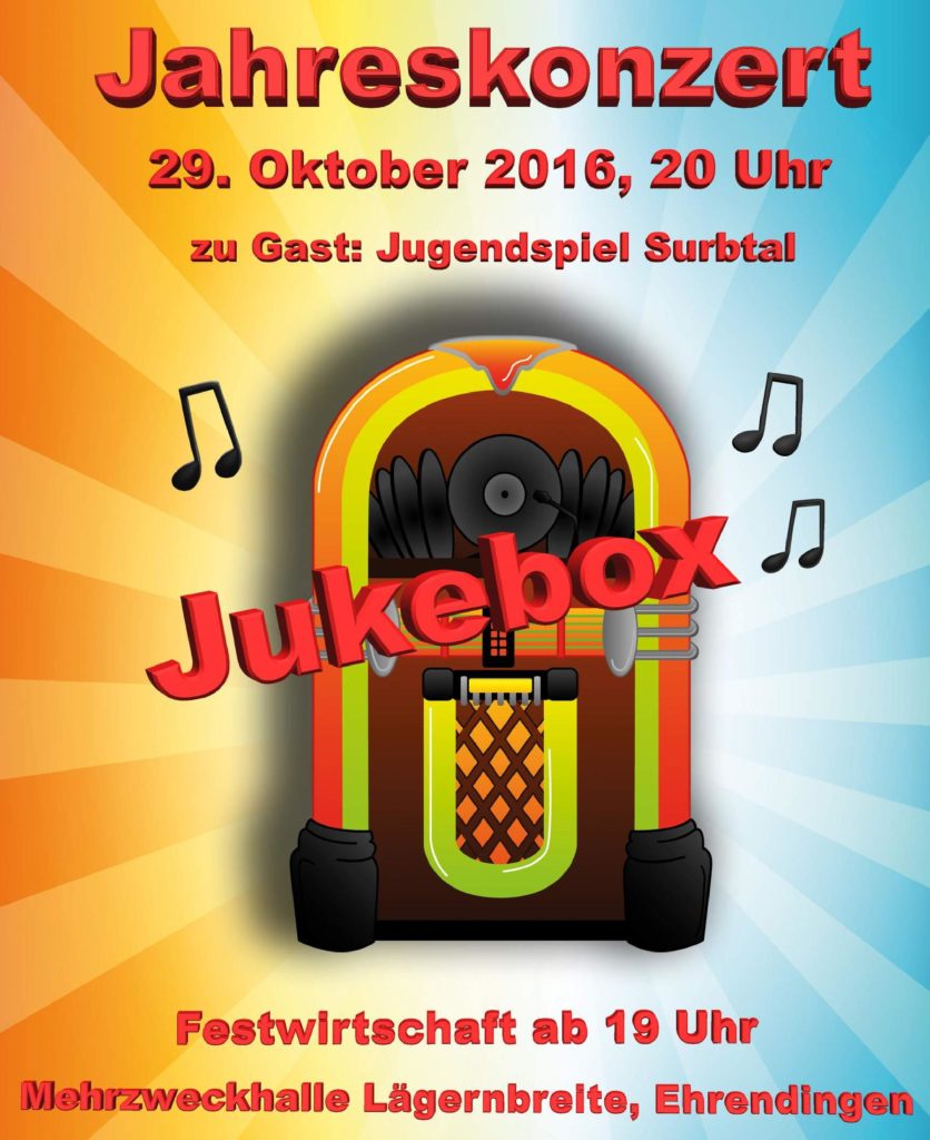 Flyer Jahreskonzert "Jukebox"